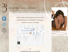 Tablet Screenshot of majesticyogastudio.com